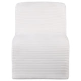 Drayton Upholstered Curved Armless Accent Chair Ivory 907525 - Ella Furniture
