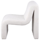 Drayton Upholstered Curved Armless Accent Chair Ivory 907525 - Ella Furniture
