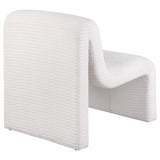 Drayton Upholstered Curved Armless Accent Chair Ivory 907525 - Ella Furniture