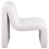 Drayton Upholstered Curved Armless Accent Chair Ivory 907525 - Ella Furniture