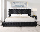 Dream Black Platform Bed - Queen, King (Queen) - Ella Furniture
