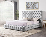 Dream Gray Platform Bed - Queen, King (Queen) - Ella Furniture