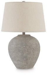 Dreward Distressed Gray 2-Piece Table Lamp Set - Ella Furniture