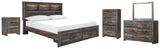 Drystan Multi Bookcase 2 Storage Bedroom Set - Ella Furniture