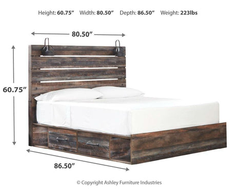 Drystan Multi Panel 4 Storage Bedroom Set - Ella Furniture