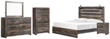 Drystan Multi Panel Bedroom Set - Ella Furniture