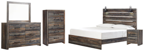 Drystan Multi Panel Bedroom Set - Ella Furniture