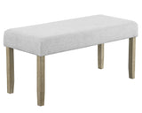 Dune Beige/Gray Modern Solid Wood And Veneers Fabric Upholstered Dining Room Set - Ella Furniture