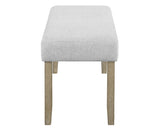 Dune Beige/Gray Modern Solid Wood And Veneers Fabric Upholstered Dining Room Set - Ella Furniture