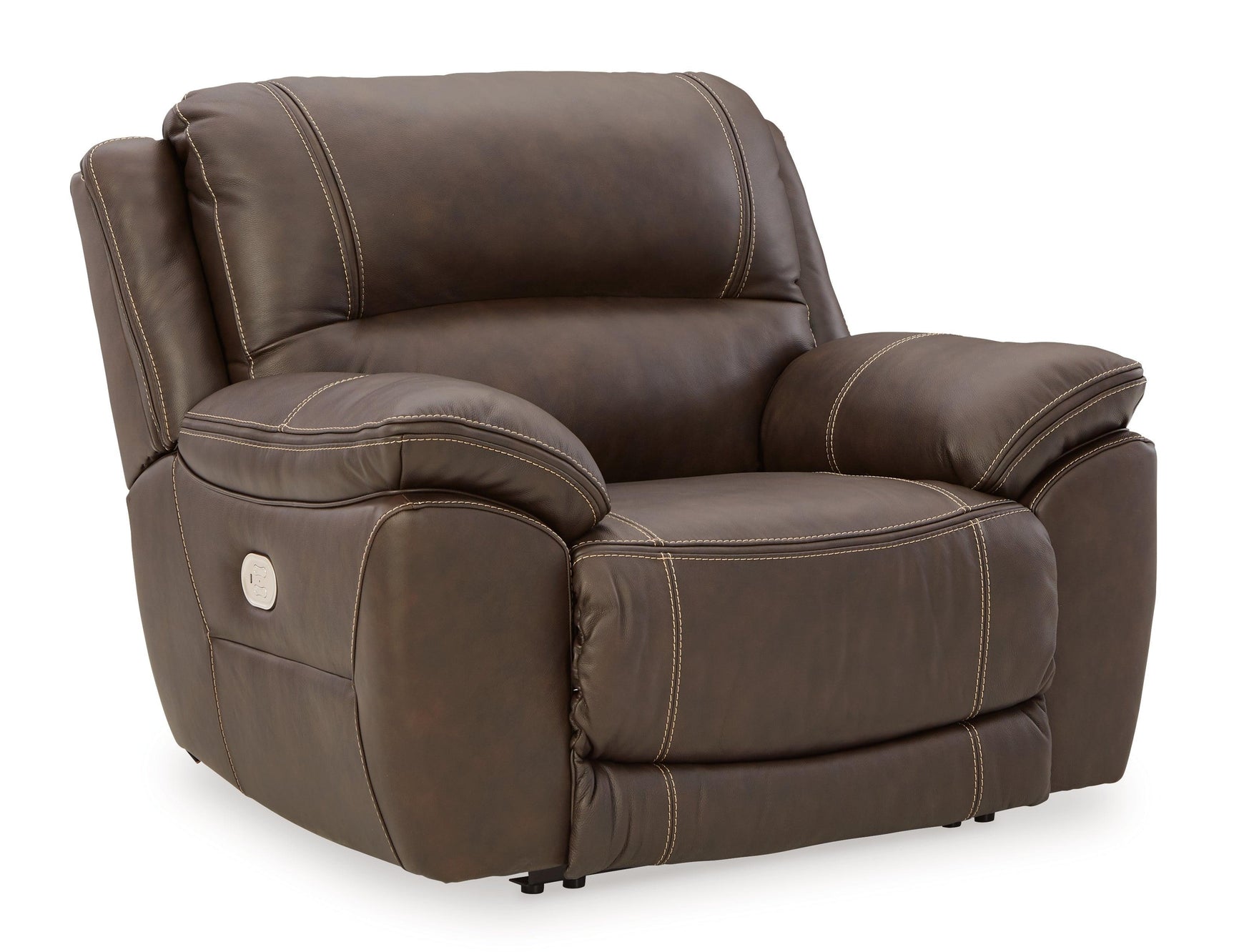 Dunleith Chocolate 6-Piece Sectional With Recliner - Ella Furniture