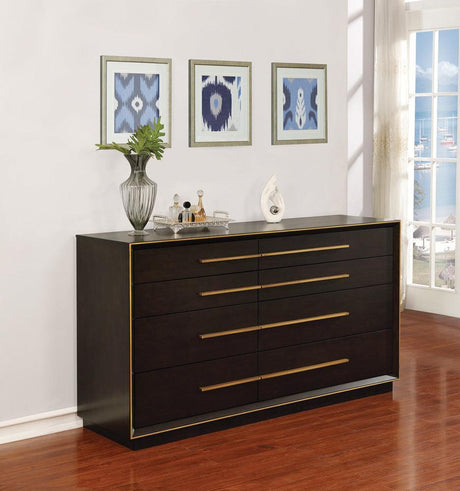 Durango Smoked Peppercorn And Grey Upholstered Bedroom Set - Ella Furniture