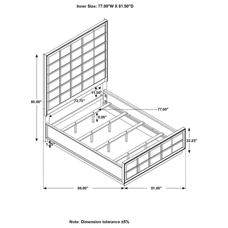 Durango Smoked Peppercorn And Grey Upholstered Bedroom Set - Ella Furniture