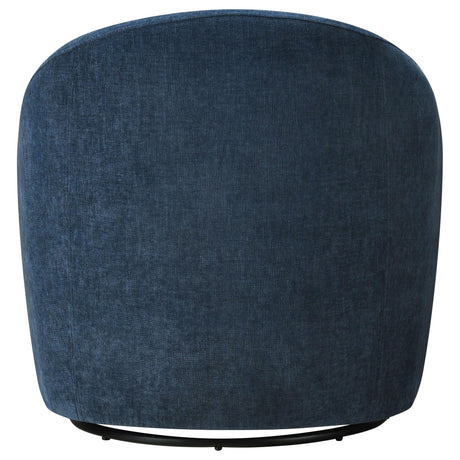 Leon Upholstered Barrel Swivel Accent Chair Navy — product image 6