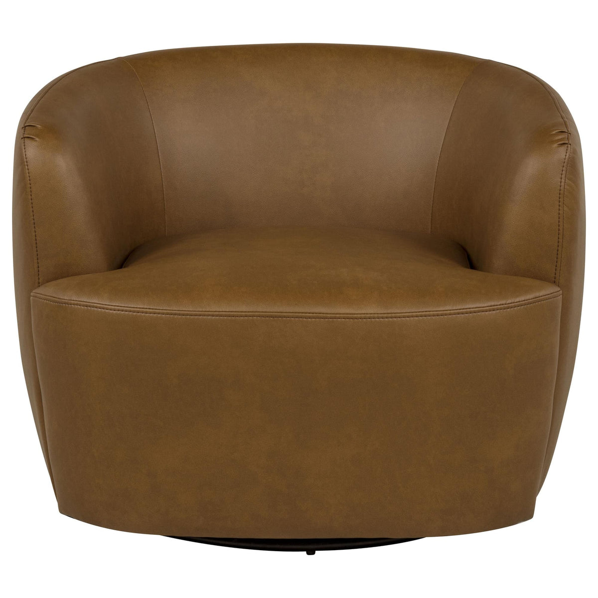Hudson Faux Leather Swivel Accent Chair Cognac — product image 2