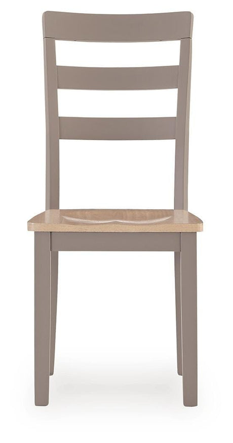 Harperfeld Natural/Gray Dining Chair — front view