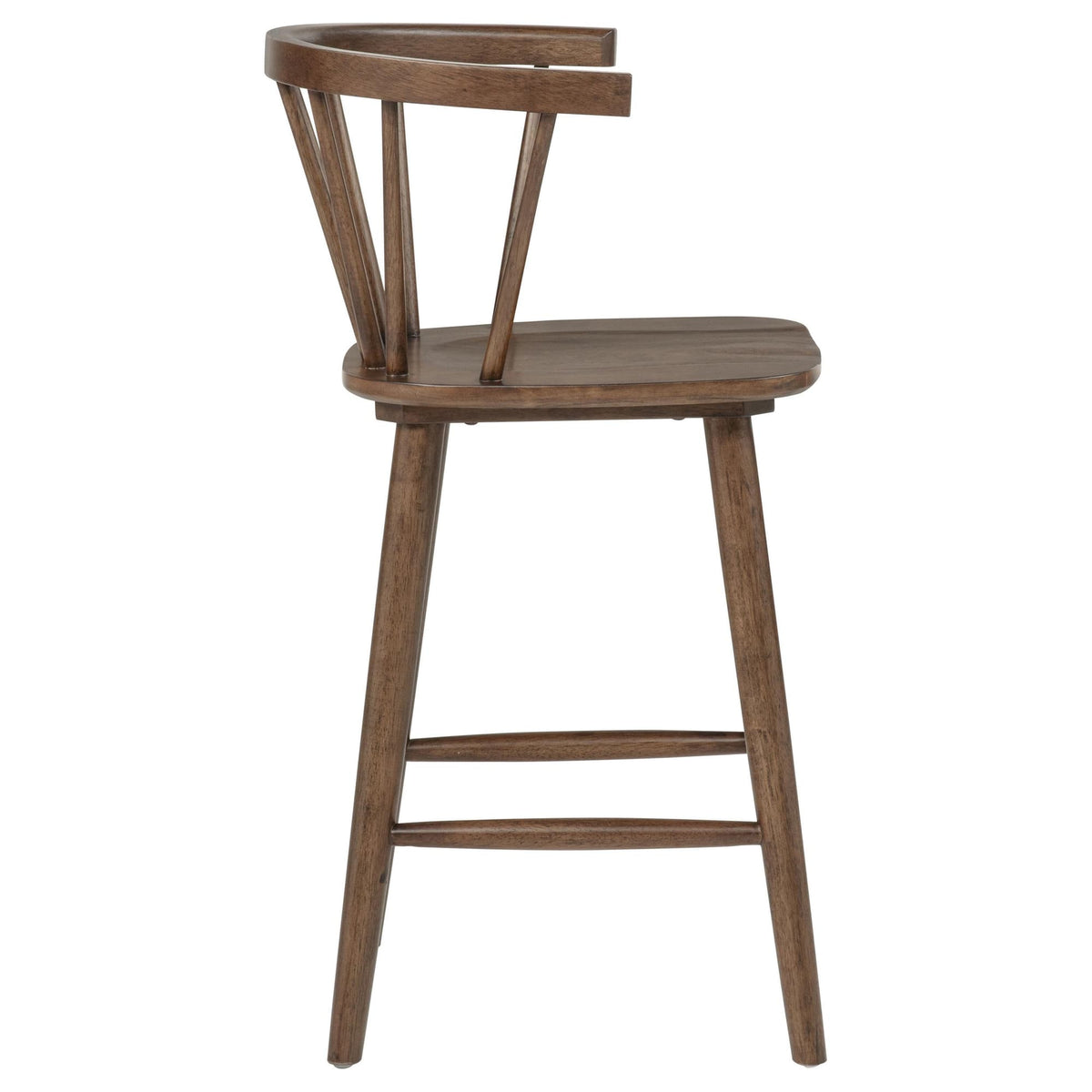Jeffries 2-Piece Curved Spindle-Back Counter Chair Set Walnut — product image 9