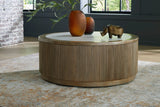 Light Brown and White 42-Inch Coffee Table — product view