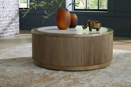 Light Brown and White 42-Inch Coffee Table — product view