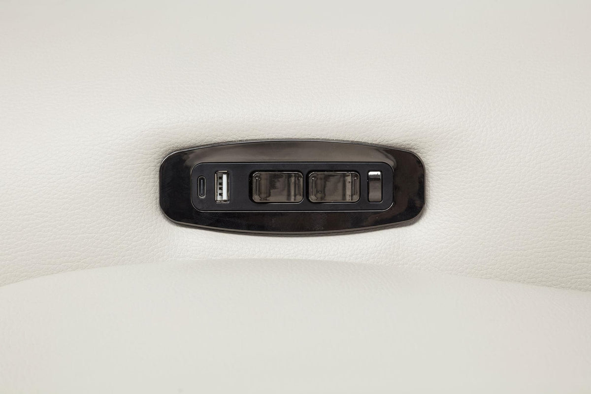 Rojas Dual Power Recliner with Cupholder Storage and LED Lighting Greige — product image 12