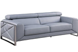 Giorgio Light Blue Leather Sofa