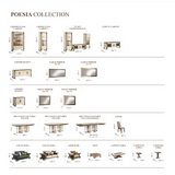 Poesia Dining Collection with High Gloss Finish and Multiple Furnishings view 2
