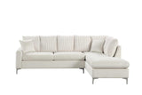 Elina Beige Velvet Sectional