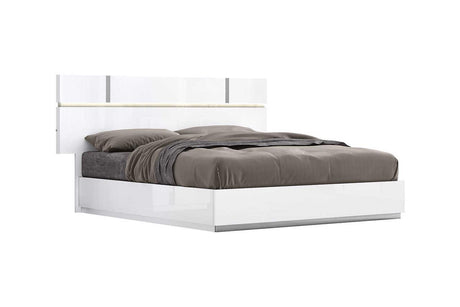 Chloe White Gloss Modern King Bed - Ella Furniture