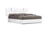 Chloe White Gloss Modern Nightstand - Ella Furniture