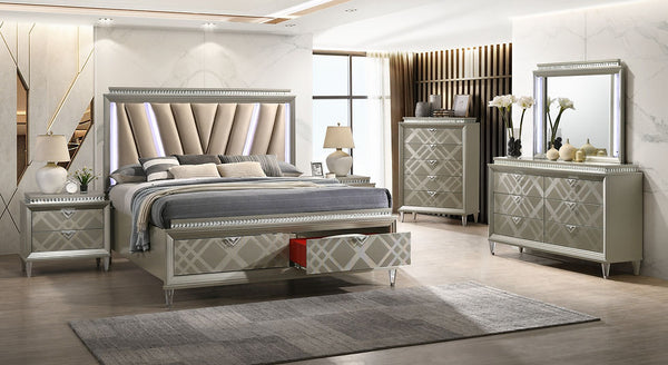 Freya Champagne Nightstand