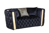 Roka Black Modern Tufted Chair - Ella Furniture