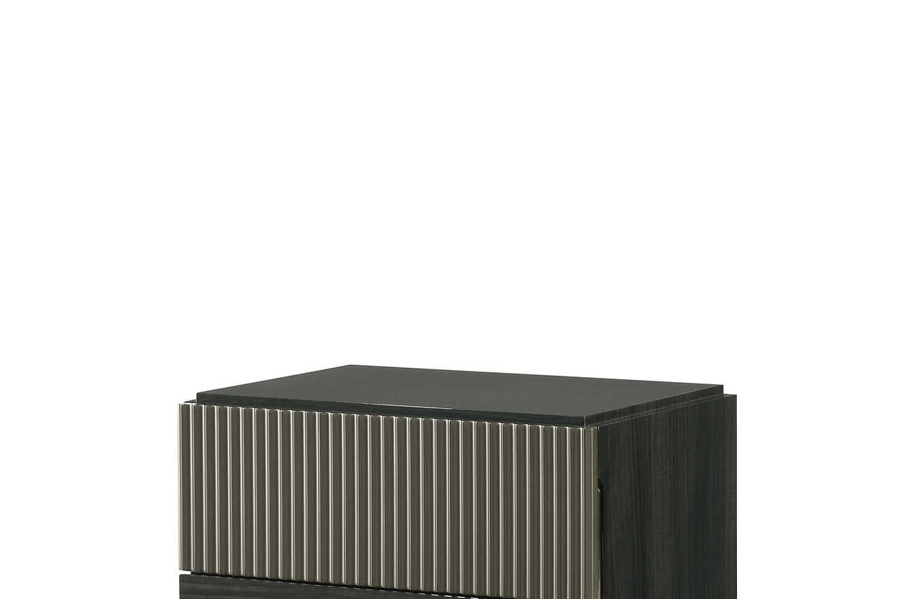 Raven Dark Gray LED Panel Bedroom Set