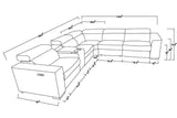 Picasso White 7-Piece 3 Power Reclining Sectional