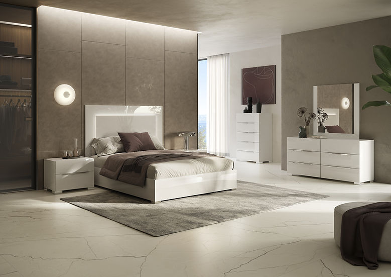 Premium White Italian Bedroom Set