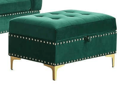 Joy Green Storage Ottoman