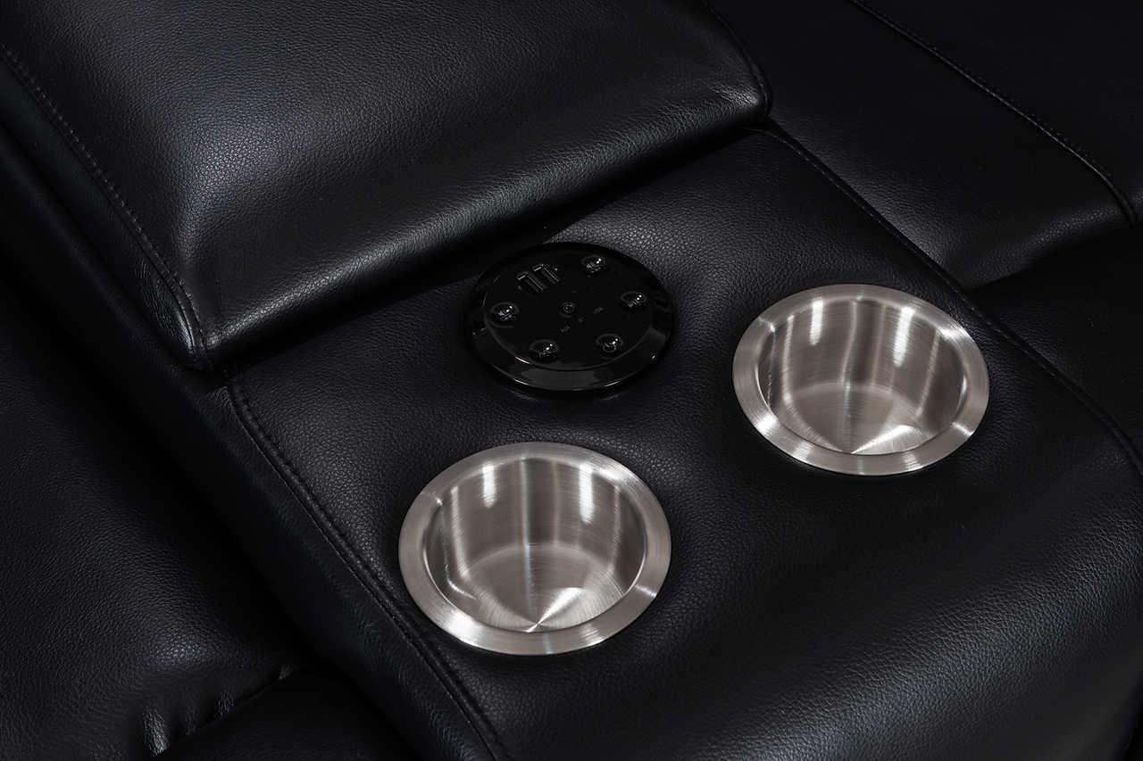 Turbo Black Power Reclining Sectional