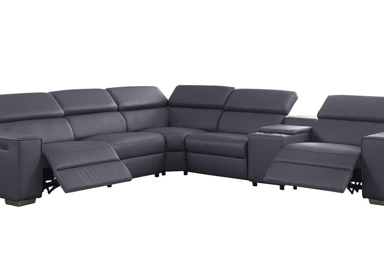 Picasso Dark Gray 6-Piece 2 Power Reclining Sectional