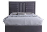 Anita Gray Upholstered Platform Queen Bed