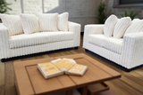 Gia Ivory 2-Piece Living Room Set