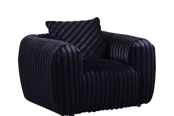 Eli Black Fabric Chair