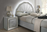Dubai Metallic Silver LED Panel Bedroom Set