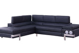 Magic Black PU LED Speaker Sectional