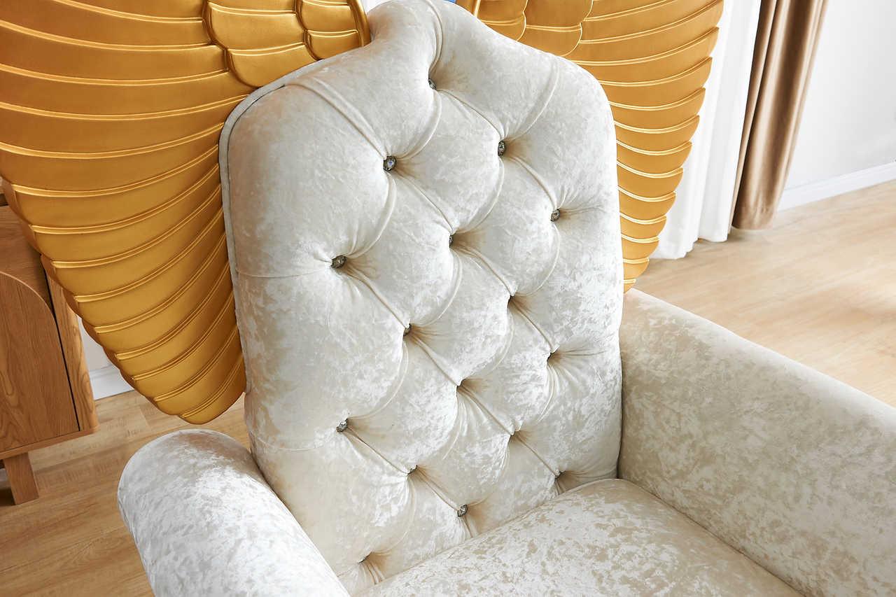 Lucifur White 64" Tall Accent Chair
