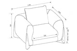 Stylus Pewter Fabric 2-Piece Living Room Set