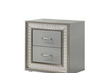 Dubai Metallic Silver LED Panel Bedroom Set