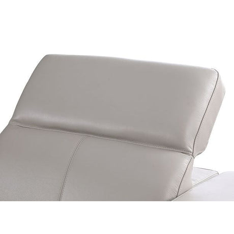 Franco 7-Piece Light Grey Italian Leather Match Power Reclining Sectional with 3 Power Seats and Storage Console view 6