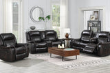 Lavon Brown Modern Wood, Engineered Wood Faux Leather Upholstered 3Pcs Livingroom Set - Ella Furniture