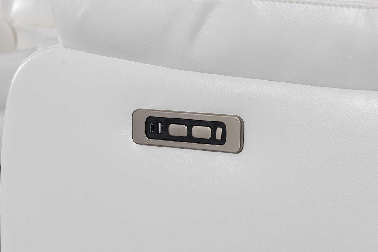 Turbo White Power Reclining Sectional