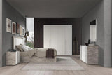 Treviso White Grey Stone Modern Contemporary Traditional Solid Wood Eco-Stone Bedroom Set - Ella Furniture