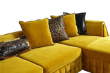 Sicilya Mustard Velvet Sectional