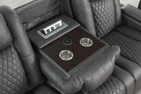 Ash Brown Contemporary Solid Wood Polished Microfiber Power (3Pcs Power Reclining Set) - Ella Furniture